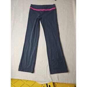 Lululemon Leggings Women's 6 Gray With Pink Stripe No Tear Tag Yoga Gorpcorp